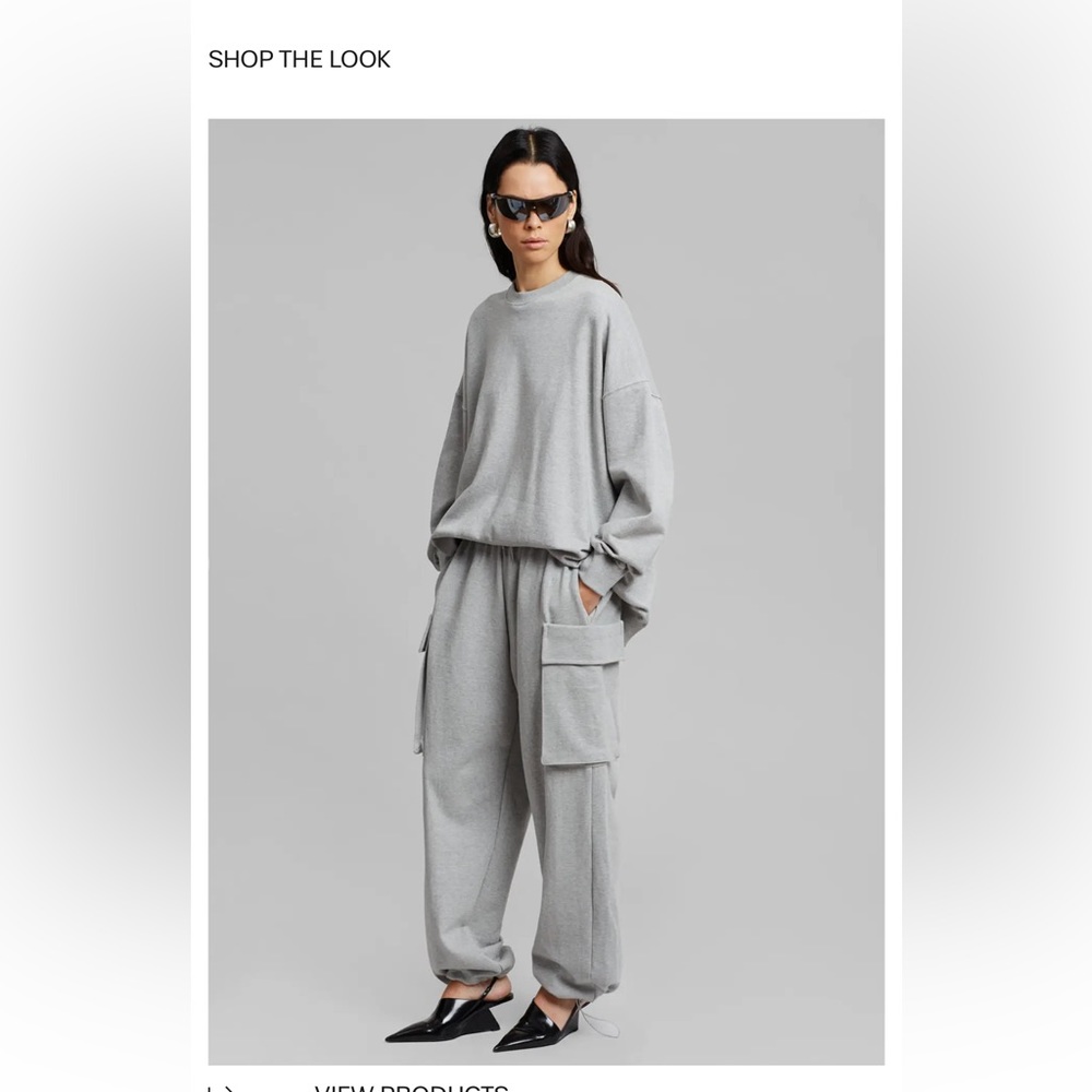 ALIZ OPEN BACK SWEATSHIRT and Pants in BLACK
